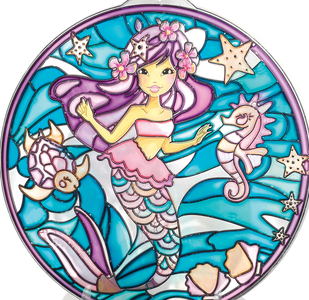 Vitrail géant Sirène de lumière