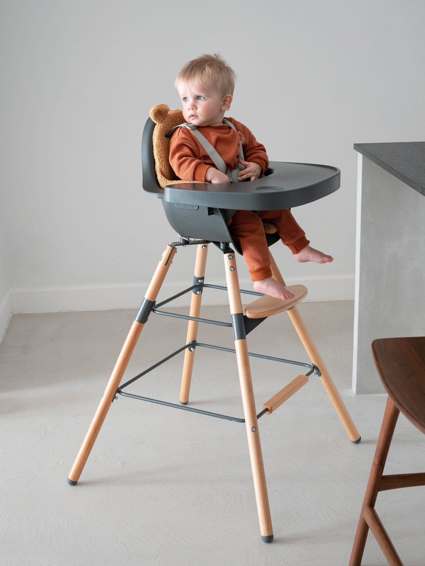 chaise haute Evolu + tablette
