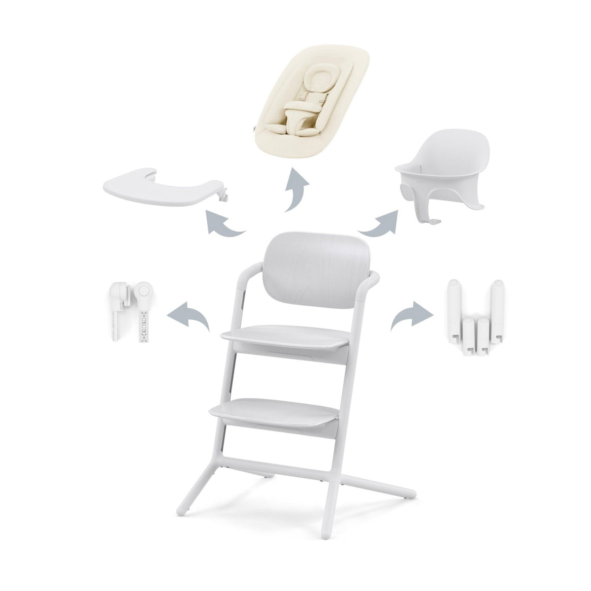 Chaise haute Lemo 4-en-1