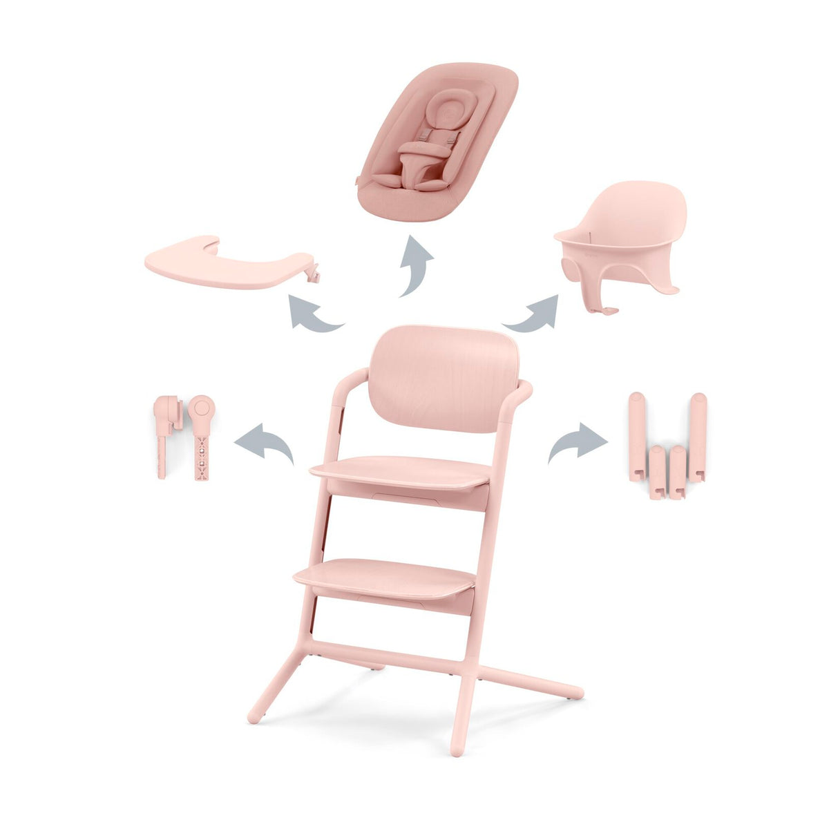 Chaise haute Lemo 4-en-1