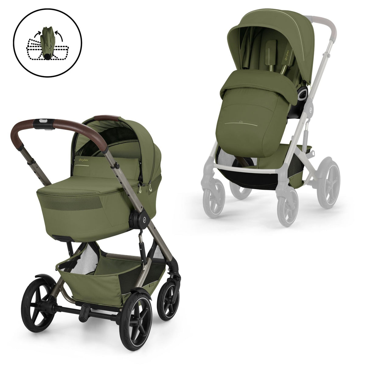Poussette Talos S Lux avec nacelle pliable