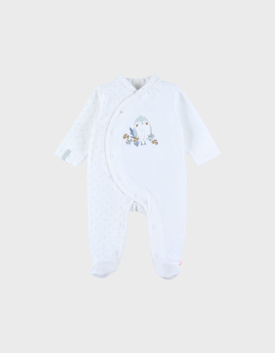 Pyjama en velours antiderapant oiseau