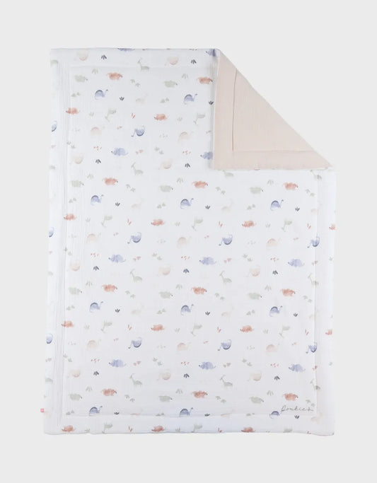 Couverture  mousseline de coton bio Dino