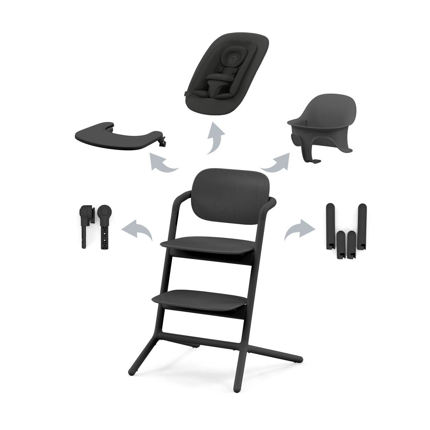 Chaise haute Lemo 4 en 1