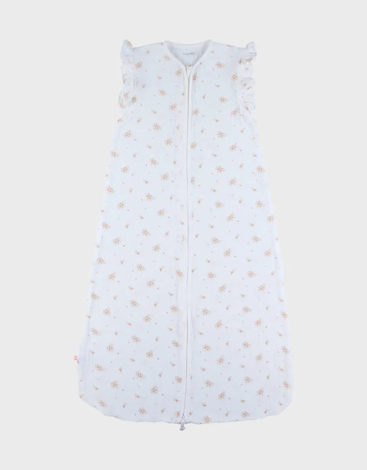 Gigoteuse Mousseline bio Blanc Fleur 6/24mois