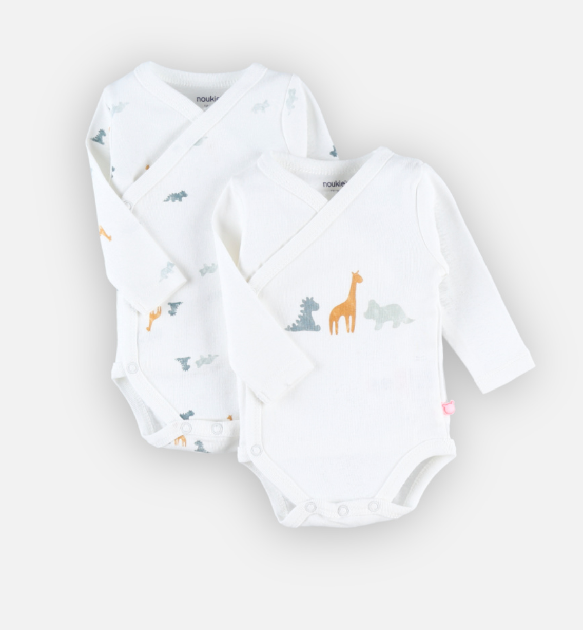 Set de 2 bodys croises coton bio