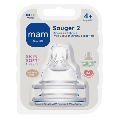 Lot de 2 tétines pour biberon MAM